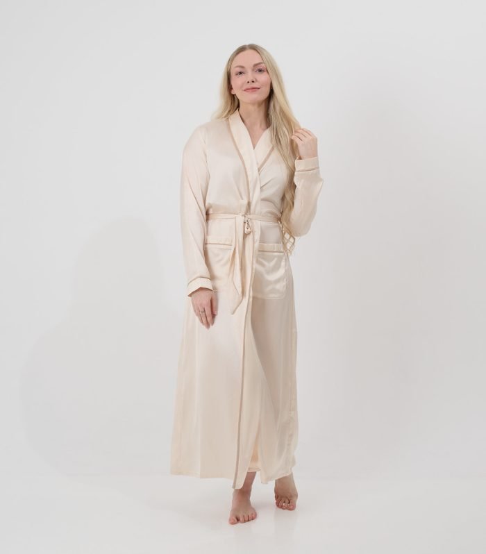 Beige Piping Robe